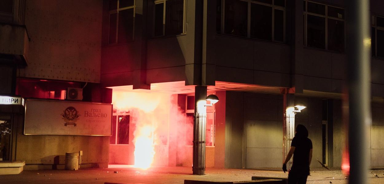 Protest u Valjevu, 16. avgust 2025. (Foto: Đorđe Đoković)