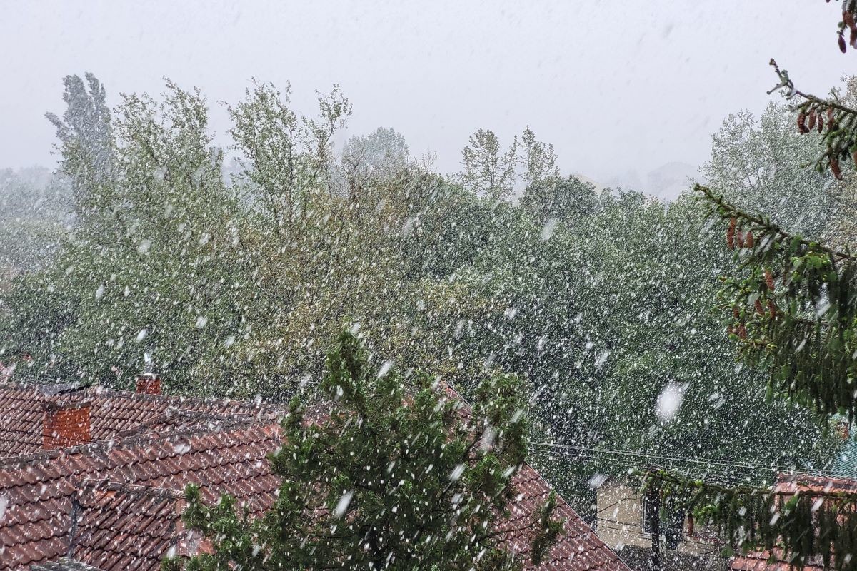 Sneg u aprilu u Valjevu
