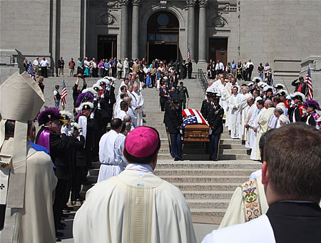 Father Timothy Vakoc’s casket is carried from St. Paul Cathedral, June 26, 2009. Father Timothy Vakoc’s casket is carried from St. Paul Cathedral, June 26, 2009.