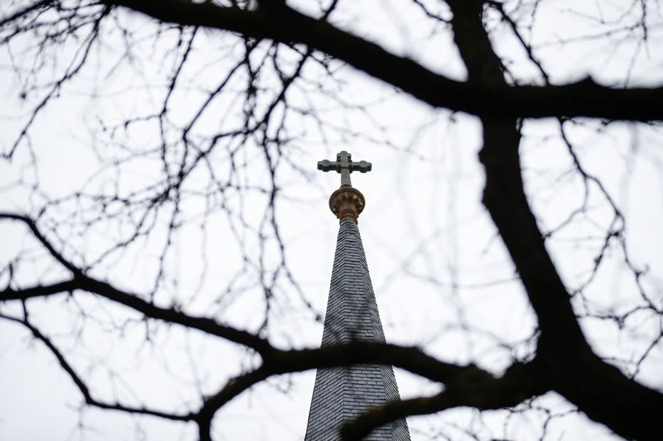 A cross sits atop Holy Name Cathedral Jan. 2 in Chicago. A cross sits atop Holy Name Cathedral Jan. 2 in Chicago.