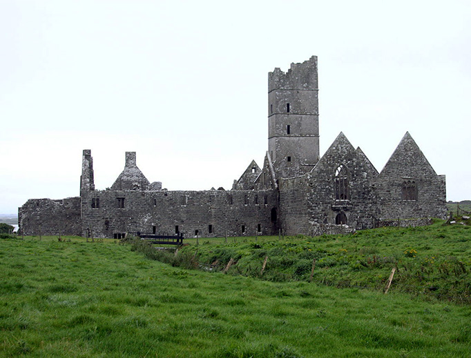 Moyne Abbey in County Mayo, Ireland, was destroyed during the reign of Queen Elizabeth I.
Moyne Abbey in County Mayo, Ireland, was destroyed during the reign of Queen Elizabeth I.