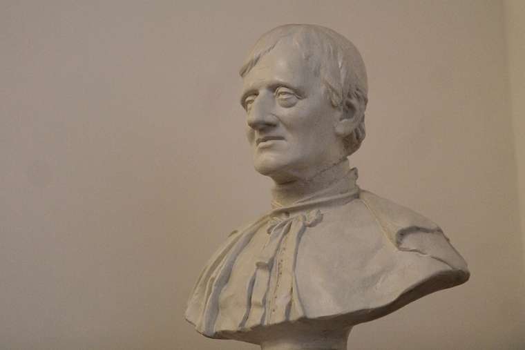A bust of Blessed John Henry Newman at the Pontifical North American College in Rome. A bust of Blessed John Henry Newman at the Pontifical North American College in Rome.
