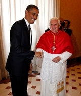 President Obama greets Benedict President Obama greets Benedict