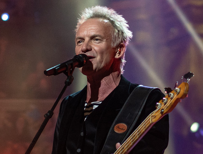 Sting performs at the Royal Albert Hall in 2018. Sting performs at the Royal Albert Hall in 2018.