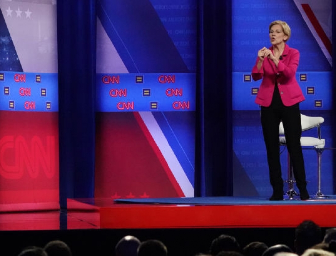 Democratic presidential candidate U.S. Sen. Elizabeth Warren, D-Mass., listens to a question at the Human Rights Campaign Foundation and CNN’s presidential town hall Oct. 10 in Los Angeles. Democratic presidential candidate U.S. Sen. Elizabeth Warren, D-Mass., listens to a question at the Human Rights Campaign Foundation and CNN’s presidential town hall Oct. 10 in Los Angeles.