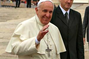 Pope Francis greets pilgrims during his Oct. 29 general audience. Pope Francis greets pilgrims during his Oct. 29 general audience.