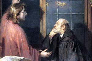 Fritz von Uhde (1848-1911), “Christ and Nicodemus” Fritz von Uhde (1848-1911), “Christ and Nicodemus”