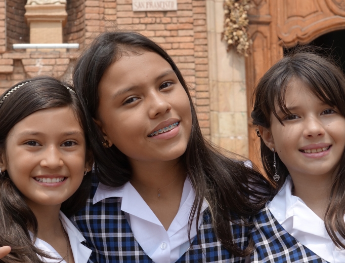 Catholic school girls in uniform. Catholic school girls in uniform.