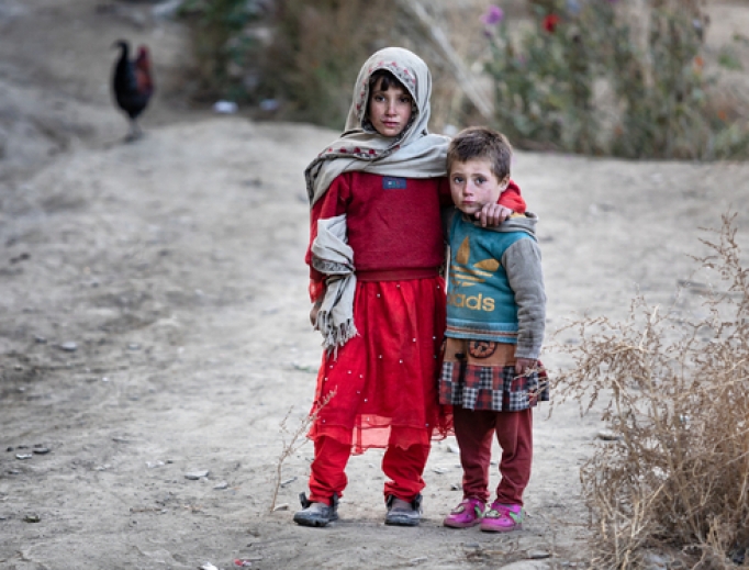 Young girls in the Hunza Valley in Pakistan. Young girls in the Hunza Valley in Pakistan.