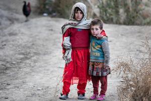 Young girls in the Hunza Valley in Pakistan. Young girls in the Hunza Valley in Pakistan.