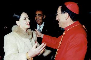 Martha Alegria Reichmann congratulates Cardinal Oscar Maradiaga Rodriguez upon his elevation to cardinal. Martha Alegria Reichmann congratulates Cardinal Oscar Maradiaga Rodriguez upon his elevation to cardinal.