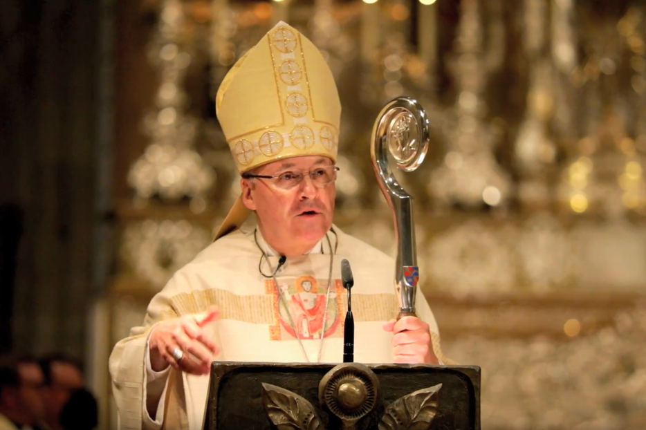 Bishop Rudolf Voderholzer, speaking in Regensburg cathedral. Bishop Rudolf Voderholzer, speaking in Regensburg cathedral.