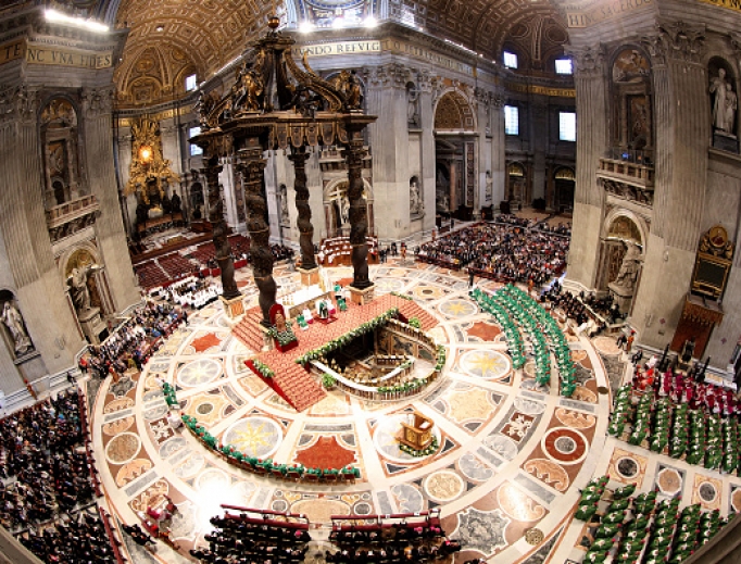 A session of the Amazon synod, 2019. A session of the Amazon synod, 2019.