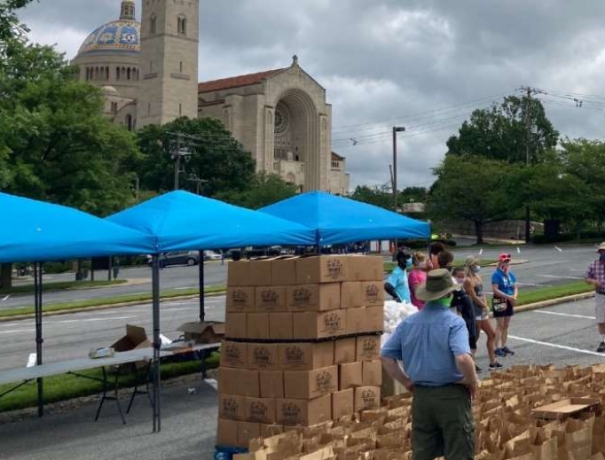 Catholic Charities of the Archdiocese of Washington at the National Shrine on Friday July 10, 2020. Catholic Charities of the Archdiocese of Washington at the National Shrine on Friday July 10, 2020.