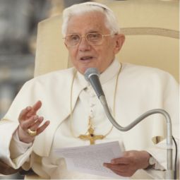 Pope Benedict XVI speaks during his general audience in St. Peter’s Square at the Vatican April 20. Pope Benedict XVI speaks during his general audience in St. Peter’s Square at the Vatican April 20.