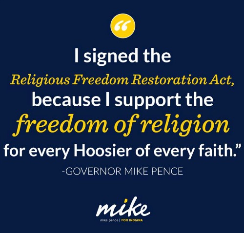 Indiana Gov. Mike Pence posted this graphic on his Facebook page. Indiana Gov. Mike Pence posted this graphic on his Facebook page.