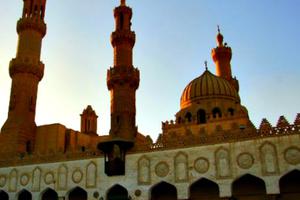 Al-Azhar Mosque in Cairo. Al-Azhar Mosque in Cairo.