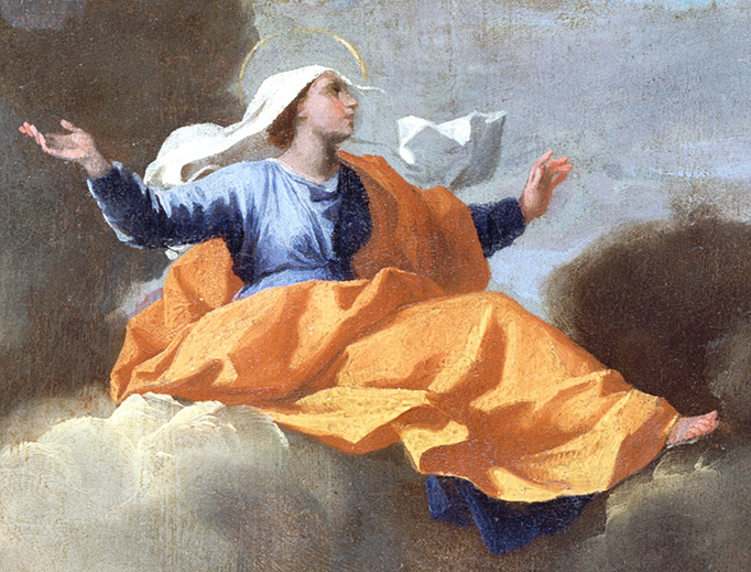 Nicolas Poussin (1594-1665), The Translation of St. Rita of Cascia; St. Rita is the patroness of abused spouses. Nicolas Poussin (1594-1665), The Translation of St. Rita of Cascia; St. Rita is the patroness of abused spouses.