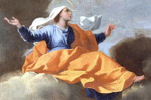 Nicolas Poussin (1594-1665), The Translation of St. Rita of Cascia; St. Rita is the patroness of abused spouses. Nicolas Poussin (1594-1665), The Translation of St. Rita of Cascia; St. Rita is the patroness of abused spouses.