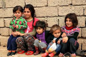 Refugee children at a refugee camp in Duhok, Iraq, on March 28 Refugee children at a refugee camp in Duhok, Iraq, on March 28