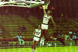 Bishop John Barres goes up for a layup during his playing days at Princeton. Below, the Allentown, Pa., bishop and legendary Princeton basketball coach Pete Carril in February. Bishop John Barres goes up for a layup during his playing days at Princeton. Below, the Allentown, Pa., bishop and legendary Princeton basketball coach Pete Carril in February.