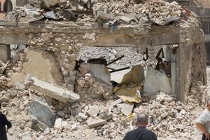Destruction is seen in the Old City of Mosul May 26. Destruction is seen in the Old City of Mosul May 26.