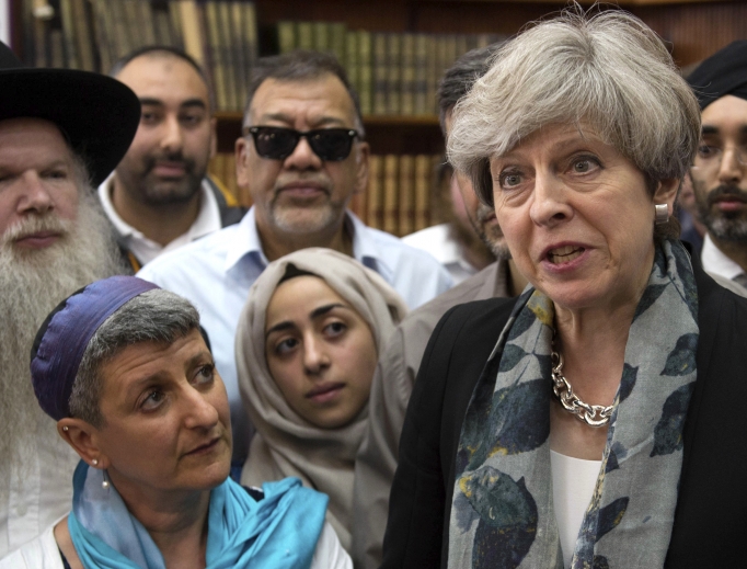 British Prime Minister Theresa May (r), talks to faith leaders at Finsbury Park Mosque in north London June 19, after a man drove his vehicle into a crowd of worshippers outside a north London mosque, injuring at least nine people. The prime minister announced the plan to create an anti-extremism commission earlier this year, but Christians and others worry about how it will affect their own civil liberties. British Prime Minister Theresa May (r), talks to faith leaders at Finsbury Park Mosque in north London June 19, after a man drove his vehicle into a crowd of worshippers outside a north London mosque, injuring at least nine people. The prime minister announced the plan to create an anti-extremism commission earlier this year, but Christians and others worry about how it will affect their own civil liberties.