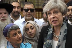 British Prime Minister Theresa May (r), talks to faith leaders at Finsbury Park Mosque in north London June 19, after a man drove his vehicle into a crowd of worshippers outside a north London mosque, injuring at least nine people. The prime minister announced the plan to create an anti-extremism commission earlier this year, but Christians and others worry about how it will affect their own civil liberties. British Prime Minister Theresa May (r), talks to faith leaders at Finsbury Park Mosque in north London June 19, after a man drove his vehicle into a crowd of worshippers outside a north London mosque, injuring at least nine people. The prime minister announced the plan to create an anti-extremism commission earlier this year, but Christians and others worry about how it will affect their own civil liberties.