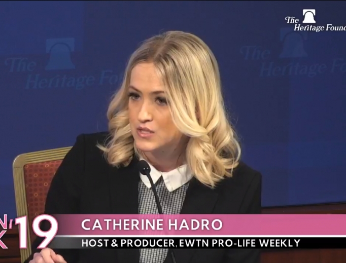 Catherine Hadro speaks at the Heritage Foundation, May 1, 2019. Catherine Hadro speaks at the Heritage Foundation, May 1, 2019.