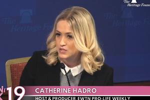 Catherine Hadro speaks at the Heritage Foundation, May 1, 2019. Catherine Hadro speaks at the Heritage Foundation, May 1, 2019.