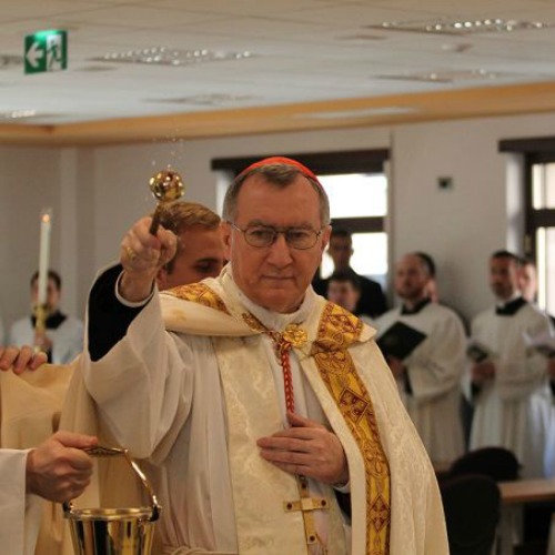 Cardinal Pietro Parolin, Vatican secretary of state, at the North American College on Jan. 6. Cardinal Pietro Parolin, Vatican secretary of state, at the North American College on Jan. 6.