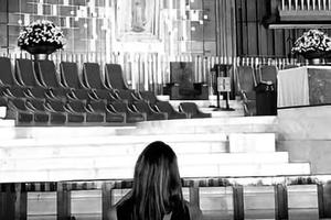 ABOVE: Terese Piccola at the Shrine of Our Lady of Guadalupe in Mexico City, where she went on pilgrimage shortly before her liberation. INSET BELOW: A collection of sacramentals used during Piccola’s exorcism sessions. She said that St. Gemma Galgani appeared to her during one of her sessions, and that afterward, her son came to her with this biography of St. Gemma, not having known any of the details of the session. ABOVE: Terese Piccola at the Shrine of Our Lady of Guadalupe in Mexico City, where she went on pilgrimage shortly before her liberation. INSET BELOW: A collection of sacramentals used during Piccola’s exorcism sessions. She said that St. Gemma Galgani appeared to her during one of her sessions, and that afterward, her son came to her with this biography of St. Gemma, not having known any of the details of the session.