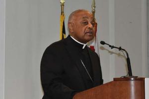 Archbishop Wilton Gregory speaks at a press conference in 2019. Archbishop Wilton Gregory speaks at a press conference in 2019.