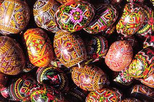 Easter eggs in an Athens, Greece market
