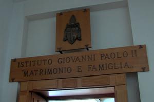 Entrance to the John Paul II Institute for Marriage and Family in Rome. Entrance to the John Paul II Institute for Marriage and Family in Rome.