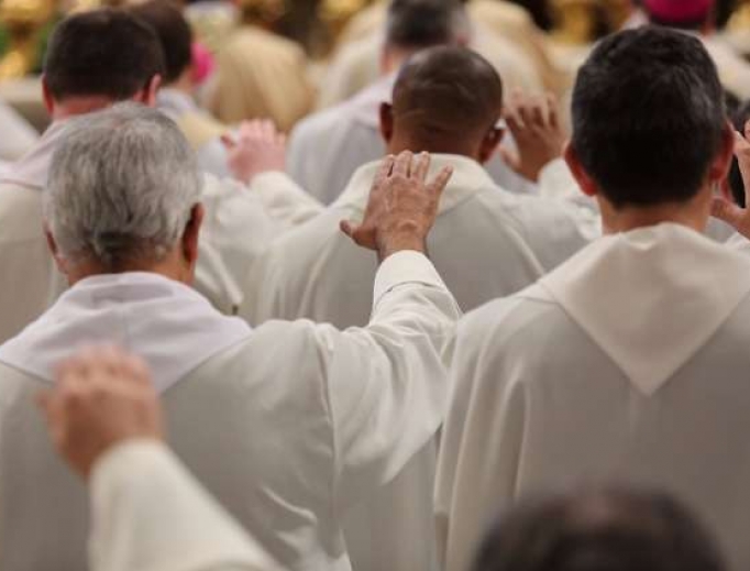 Priests concelebrate with Pope Francis during the chrism Mass in St. Peter's Basilica on March 24. Priests concelebrate with Pope Francis during the chrism Mass in St. Peter's Basilica on March 24.