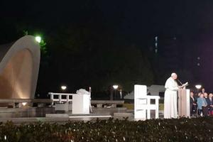 Pope Francis visits Hiroshima. Pope Francis visits Hiroshima.