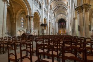 A cathedral sits empty during the coronavirus pandemic. A cathedral sits empty during the coronavirus pandemic.