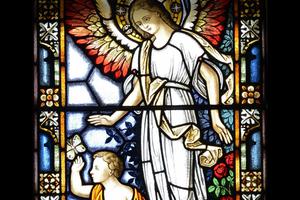 Stained-glass window at St. Stanislaus Church in Bandera, Texas
Stained-glass window at St. Stanislaus Church in Bandera, Texas