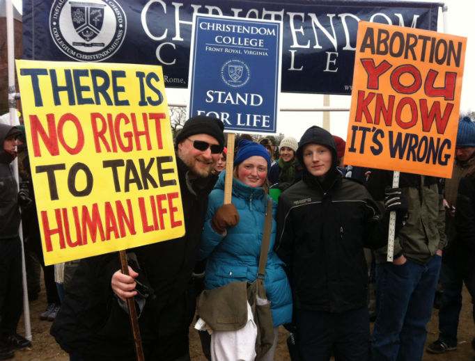 The author with his two eldest children at the 2013 March for Life in Washington, DC The author with his two eldest children at the 2013 March for Life in Washington, DC
