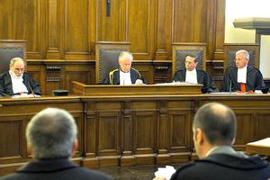 A view of the courtroom during a hearing of the trial against former papal diplomat Jozef Wesolowski, at the Vatican, Saturday, July 11. A view of the courtroom during a hearing of the trial against former papal diplomat Jozef Wesolowski, at the Vatican, Saturday, July 11.