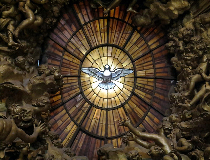 The Dove Window at St. Peter's Basilica The Dove Window at St. Peter's Basilica