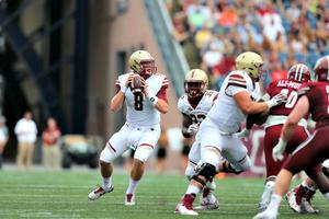 Patrick Towles of in action against the University of Massachusetts. Patrick Towles of in action against the University of Massachusetts.