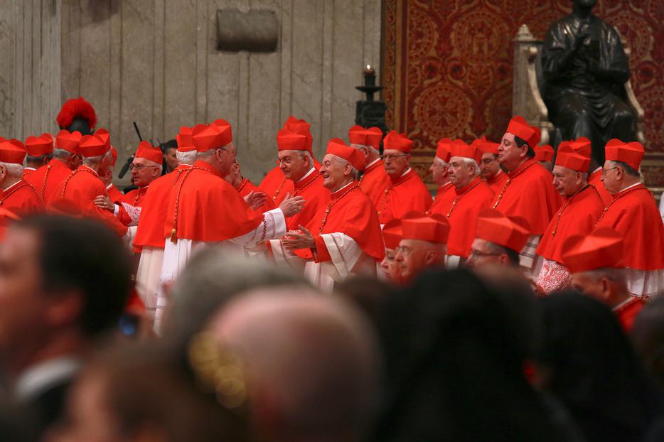 Pope Francis elevates 17 new cardinals during the November 19, 2016 consistory in St. Peter's Basilica. Pope Francis elevates 17 new cardinals during the November 19, 2016 consistory in St. Peter's Basilica.