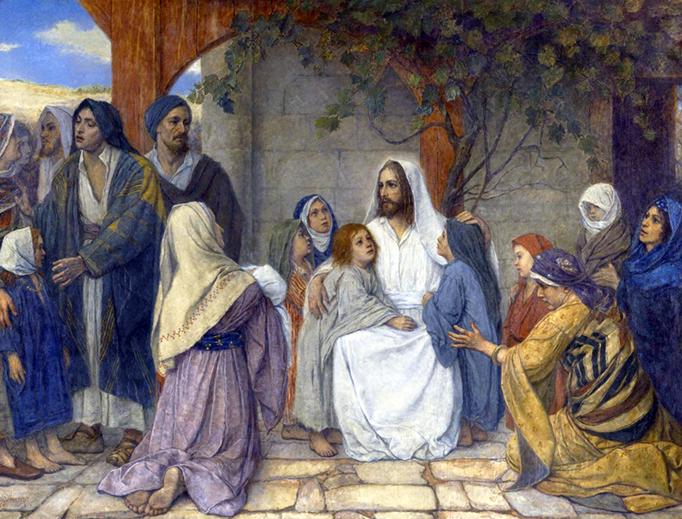 Juliaan De Vriendt (1842–1935), “Suffer the Little Children Come to Me” Juliaan De Vriendt (1842–1935), “Suffer the Little Children Come to Me”