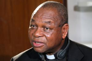 Cardinal John Onaiyekan, archbishop of Abuja, Nigeria, speaks during an interview in Rome on June 18, 2013.
Cardinal John Onaiyekan, archbishop of Abuja, Nigeria, speaks during an interview in Rome on June 18, 2013.