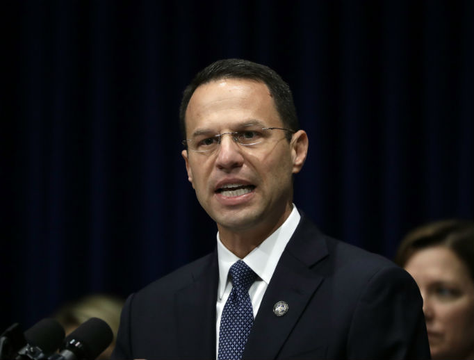 Pennsylvania Attorney General Josh Shapiro speaks during a news conference at the Pennsylvania Capitol in Harrisburg, Pa., Aug. 14. A Pennsylvania grand jury says its investigation of clergy sexual abuse identified more than 1,000 child victims. The grand jury report released Tuesday says that number comes from records in six Catholic dioceses. Pennsylvania Attorney General Josh Shapiro speaks during a news conference at the Pennsylvania Capitol in Harrisburg, Pa., Aug. 14. A Pennsylvania grand jury says its investigation of clergy sexual abuse identified more than 1,000 child victims. The grand jury report released Tuesday says that number comes from records in six Catholic dioceses.