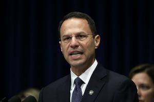 Pennsylvania Attorney General Josh Shapiro speaks during a news conference at the Pennsylvania Capitol in Harrisburg, Pa., Aug. 14. A Pennsylvania grand jury says its investigation of clergy sexual abuse identified more than 1,000 child victims. The grand jury report released Tuesday says that number comes from records in six Catholic dioceses. Pennsylvania Attorney General Josh Shapiro speaks during a news conference at the Pennsylvania Capitol in Harrisburg, Pa., Aug. 14. A Pennsylvania grand jury says its investigation of clergy sexual abuse identified more than 1,000 child victims. The grand jury report released Tuesday says that number comes from records in six Catholic dioceses.