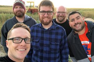 Father Brian Buettner praises his Exodus 90 experience with his priest support group: l-r: Father Buettner (front), Lance Warren, John Paul Lewis, Carson Krittenbrink and Christopher Brashears.
Father Brian Buettner praises his Exodus 90 experience with his priest support group: l-r: Father Buettner (front), Lance Warren, John Paul Lewis, Carson Krittenbrink and Christopher Brashears.