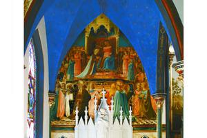 Reproductions of the work of the famed 15th-century artist adorn St. Mark’s in Peoria, Illinois. Reproductions of the work of the famed 15th-century artist adorn St. Mark’s in Peoria, Illinois.